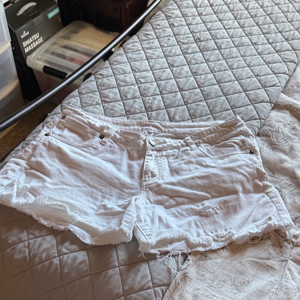 Catherines White Jean Shorts for Women